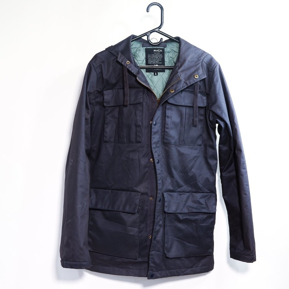 RVCA Art Apparel Alliance insulated field jacket style raincoat in EUC!